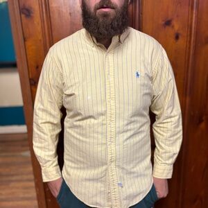 Polo by Ralph Lauren Yellow Striped Men's Shirt